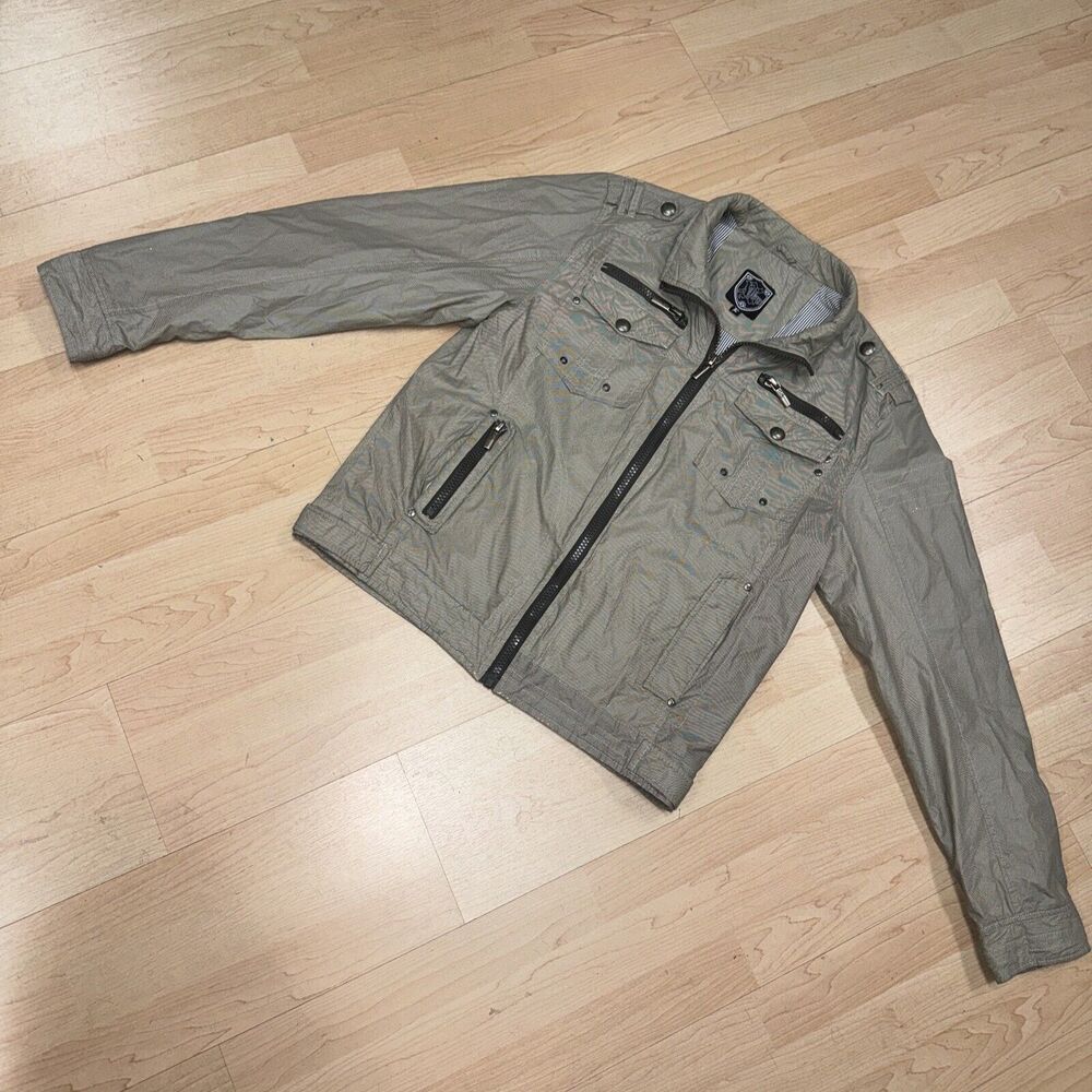 X-Ray Zip Up Water Resistant Jacket Multi Pockets Size L {EX+}